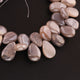 1 Strand Grey Silverite Smooth Briolettes - Pear Beads 13mmx10mm-16mmx10mm- 8 Inches BR01685