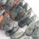 1 Strand Green Jasper Smooth Briolettes -Pear Shape  Briolettes -33mmx16mm-39mmx15mm - 7.5 Inches BR01205 - Tucson Beads