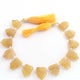 1  Strand  Golden Rutile Faceted Cavred Pentagon Shape Briolette -14mmx11mm-18mmx12mm- 8  Inches BR03612 - Tucson Beads