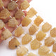 1  Strand  Golden Rutile Faceted Cavred Pentagon Shape Briolette -14mmx11mm-18mmx12mm- 8  Inches BR03612 - Tucson Beads