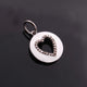 1 Pc Pave Diamond Bakelite Heart 925 Sterling Silver charm Pendant- Pave Diamond Jewelry 21mmx14mm PDC00176 - Tucson Beads