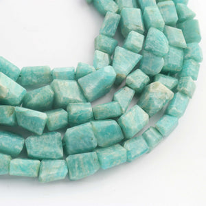 1 Strand Amazonite Faceted Briolettes Nuggets Shape Briolettes - 7mmx7mm-11mmx13mm - 8 Inches BR2425 - Tucson Beads