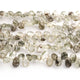 1 Strand Green Rutile Faceted Briolettes -Pear Shape Briolettes - 7mmx6mm- 11mmx6mm 8 inch BR0564