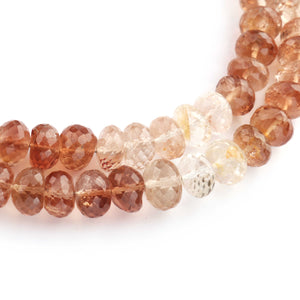 1 Strand Imperial topaz Faceted Roundelles -Semi Precious Gemstone Beads - 8mm- 9mm 9 Inches BR0561