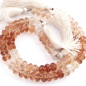 1 Strand Imperial topaz Faceted Roundelles -Semi Precious Gemstone Beads - 8mm- 9mm 9 Inches BR0561