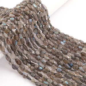 1 Strand Labradorite Smooth Briolettes- Semi Precious Gemstone Oval Shape Briolettes Beads  6mmx6mm-13mmx6mm - 12 Inches BR0587