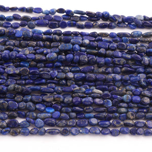 1 Strand Amazing Lapis lazuli Smooth Oval Shape Briolettes- Semi Precious Gemstone Oval Shape Beads- 4mmx4mm- 9mmx4mm- 12 Inches BR03680