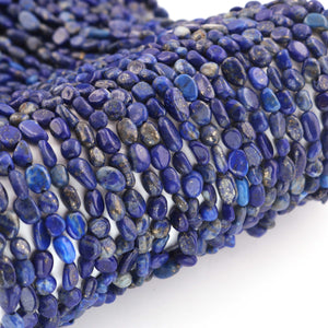 1 Strand Amazing Lapis lazuli Smooth Oval Shape Briolettes- Semi Precious Gemstone Oval Shape Beads- 4mmx4mm- 9mmx4mm- 12 Inches BR03680