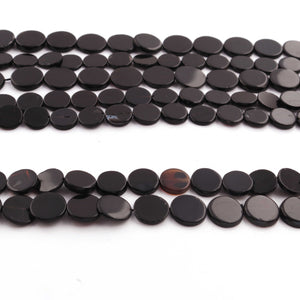 1  Long Strand Amazing Black Onyx  Smooth Briolettes -  Semi Precious Gemstone Flat Coin Shape Briolettes Beads - 7mmx7mm-10mmx10mm -15 Inches BR03678