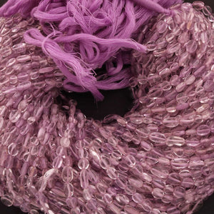 1 Strands pink Amethyst Smooth Briolettes - Amethyst Smooth Oval Briolettes 5mmx5mm-11mm x5mm -12 Inches BR03684