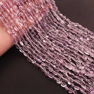 1 Strands pink Amethyst Smooth Briolettes - Amethyst Smooth Oval Briolettes 5mmx5mm-11mm x5mm -12 Inches BR03684