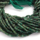 1 Long Strand Emerald  Faceted Roundells -  Roundells Shape Gemstone Beads 3mm-13.5 Inches BR03224 - Tucson Beads