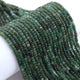 1 Long Strand Emerald  Faceted Roundells -  Roundells Shape Gemstone Beads 3mm-13.5 Inches BR03224 - Tucson Beads