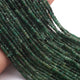 1 Long Strand Emerald  Faceted Roundells -  Roundells Shape Gemstone Beads 3mm-13.5 Inches BR03224 - Tucson Beads