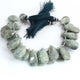 1 Strand Moss Aquamarine Smooth Pear  Shape Briolettes  - 29mmx13mm-29mmx13mm  -8 Inches BR03611 - Tucson Beads