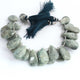 1 Strand Moss Aquamarine Smooth Pear  Shape Briolettes  - 26mmx16mm-28mmx16mm  -8 Inches BR03292 - Tucson Beads