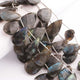 1  Strand  Labradorite Faceted Pear Briolettes - Labradorite Pear Briolettes Beads-  20mmx12mm -29mmx17mm-8 inches BR01608