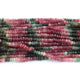 1  Long Strand Multi Tourmaline  Smooth Roundelles - Beads - Gemstone Rondelles Beads 3mm- 4mm-15 Inches BR03295 - Tucson Beads