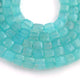 1 Strand  Aqua Chalcedony Faceted Cube Shape Briolettes -Semi Precious Gemstone Cube Shape Briolettes Beads -7mm- 9 Inches BR01755