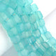 1 Strand  Aqua Chalcedony Faceted Cube Shape Briolettes -Semi Precious Gemstone Cube Shape Briolettes Beads -7mm- 9 Inches BR01755