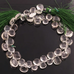 1 Strand Green Amethyst Smooth Briolettes -Heart Shape Briolettes Beads - 8mm-11mm-11 inches BR02282