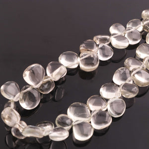 1 Strand Green Amethyst Smooth Briolettes -Heart Shape Briolettes Beads - 8mm-11mm-11 inches BR02282