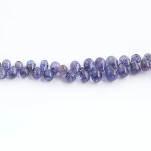 1  Strand Tenzanite  Smooth Briolettes -Tear  Shape Briolettes - 4mmx2mm-7mmx4mm - 9.5 Inches BR03294 - Tucson Beads