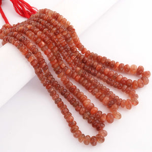 1  Long Strand Sun Stone Faceted Roundelles - Semi Precious Gemstone  Roundelles Beads 4mm- 10mm- 16 Inches BR03253