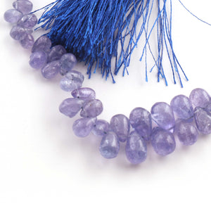 1  Strand Tenzanite  Smooth Briolettes -Tear  Shape Briolettes - 4mmx3mm-9mmx6mm - 9 Inches BR03208 - Tucson Beads