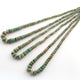 1  Long Strand Shaded Emerald  Faceted Roundells -  Semi Precious Gemstone Beads 3mm-9mm-16.5 Inches BR03210 - Tucson Beads