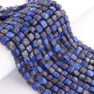 1 Strands Lapis Cube Briolettes - Box Shape Beads Briolettes  7mm-8 Inches BR0142