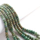 1  Long Strand Shaded Emerald  Faceted Roundells -  Semi Precious Gemstone Beads 3mm-9mm-16.5 Inches BR03210 - Tucson Beads