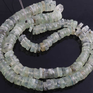 1  Strand Prehnite Faceted  Heishi Shape Rondelles Beads - Semi Precious Gemstone Wheel, Tyre Shape Roundelles Beads- 7mm-10mm-18 Inches BR01540