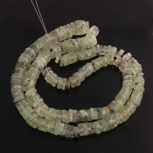 1  Strand Prehnite Faceted  Heishi Shape Rondelles Beads - Semi Precious Gemstone Wheel, Tyre Shape Roundelles Beads- 7mm-10mm-18 Inches BR01540