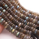 1 Strand Beautiful Labradorite Smooth Rondelles Beads -Semi Precious Gemstone  Labradorite Roundelles Beads - 10mm- 12mm-8 Inches- BR02089