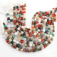 1 Strand Mix Stone Faceted Cube Briolettes - Box Shape Beads - 5mm-9mm - 8.5 Inches BR02612