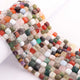 1 Strand Mix Stone Faceted Cube Briolettes - Box Shape Beads - 5mm-9mm - 8.5 Inches BR02612