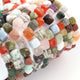 1 Strand Mix Stone Faceted Cube Briolettes - Box Shape Beads - 5mm-9mm - 8.5 Inches BR02612