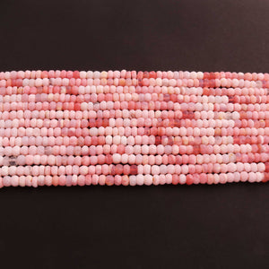 1  Strand Shaded Pink Opal Faceted Rondelles Beads - Semi Precious Gemstone Pink Opal Roundelles Beads - 6mm-14 Inches BR02782