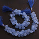 1 Strand Blue Chalcedony Faceted Heart Shape Briolettes - Semi Precious Gemstone Blue Chalcedony  Briolettes Beads - 10mmx9mm-14mmx14mm- 8 Inches BR01894