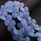 1 Strand Blue Chalcedony Faceted Heart Shape Briolettes - Semi Precious Gemstone Blue Chalcedony  Briolettes Beads - 10mmx9mm-14mmx14mm- 8 Inches BR01894