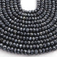 1 Strand Black Spinel Silver Coated Faceted Rondelles Beads-Semi Precious Gemstone Rondelles Beads - 7mm-10mm -13 inches BR01862