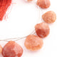 1 Sunstone Faceted Heart Shape Briolettes - Semi Precious Gemstone Sunstone Briolettes Beads- 22mmx22mm-31mmx31mm - 12 Inches BR02042