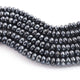 1 Strand Black Spinel Silver Coated Faceted Rondelles Beads-Semi Precious Gemstone Rondelles Beads - 9mm-8 inches BR01753