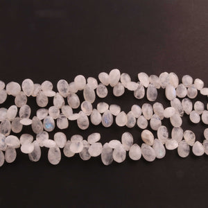 1 Strand White Rainbow Moonstone Faceted Briolettes -Pear Shape  Briolettes Beads 11mmx8mm-17mmx10mm 9.5 Inches BR0478