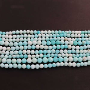 1 Strand Peru Opal Smooth Round Balls - Peru Opal Round Ball Beads - 6mm-9mm 13 Inches BR0226