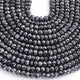 1 Strand Black Spinel Silver Coated Faceted Rondelles Beads-Semi Precious Gemstone Rondelles Beads - 6mm-8mm -13 inches BR01752