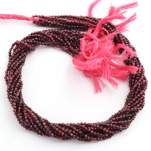 1  Long Strand Rhodolite Garnet Faceted Roundelles Shape -Semi Precious Gemstone  Rhodolite Garnet Roundelles Beads , Jewelry Making Supplies 2mm-3mm 13 Inches BR0593