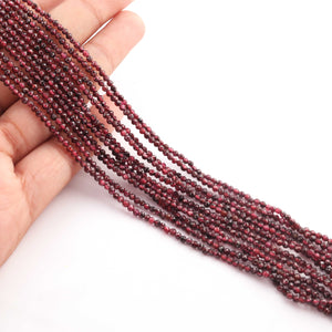 1  Long Strand Rhodolite Garnet Faceted Roundelles Shape -Semi Precious Gemstone  Rhodolite Garnet Roundelles Beads , Jewelry Making Supplies 2mm-3mm 13 Inches BR0593