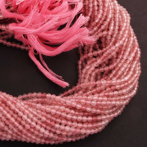 5 Strands Pink Rutile Ball Beads,Small Faceted Beads,Ball Beads,Gemstone Beads,Stone beads,3MM, 13 Inches RB219